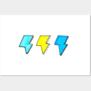 Lightning bolt Posters and Art